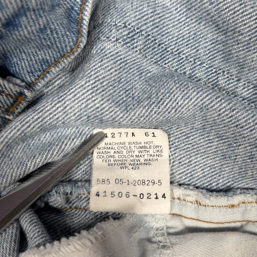 Vintage Levis 506 Jeans Mens 34x30 (Tag 36x30) Orange Tab Blue Denim Made In USA - Picture 14 of 16